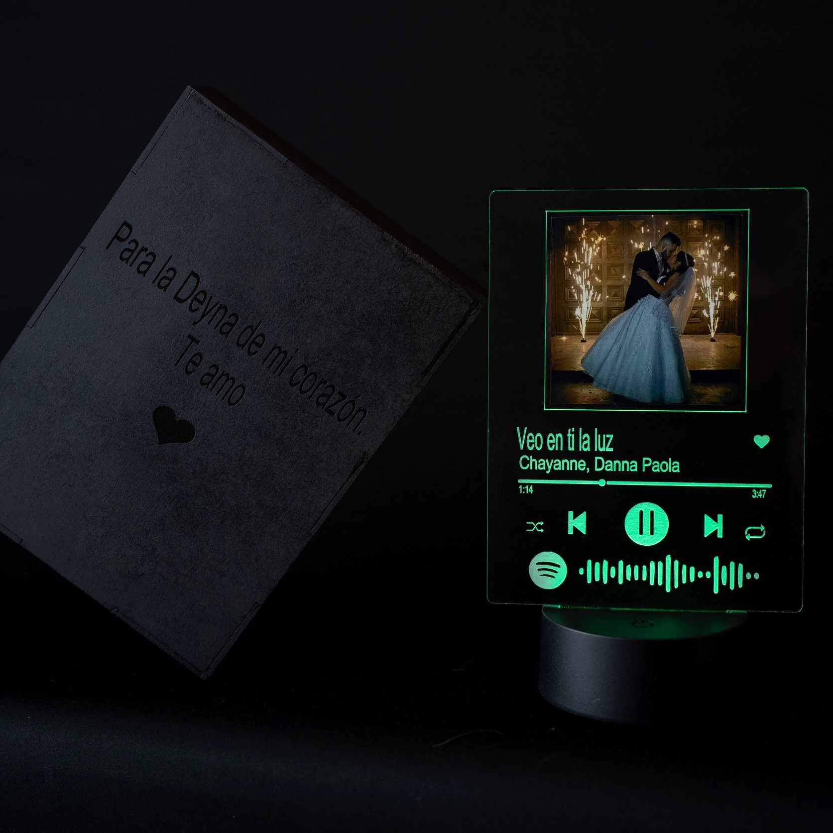 Lámpara Spotify con Caja Personalizada